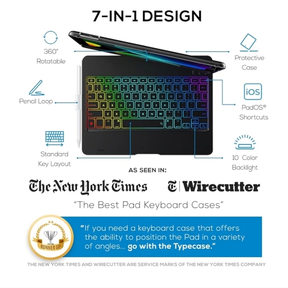 Keyboard Case For Ipad 360° - Picture 2 of 15